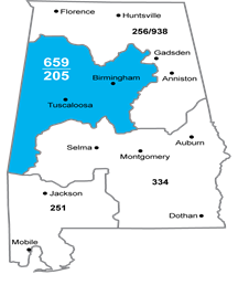 Alabama New 659 Area Code